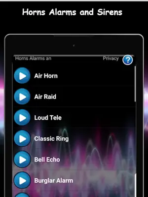 Horns Alarms and Sirens android App screenshot 0